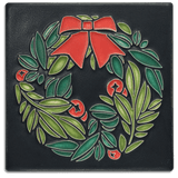Tile 6x6 Wreath in Black from Motawi Tileworks at Pinch in Northampton, MA