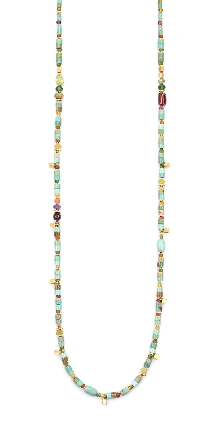 Amethyst and 2025 peridot necklace