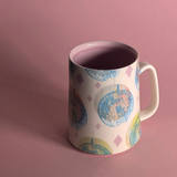 Disco Hour Medium Mug in Aqua/Purple