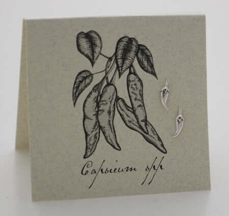 Hot Chili Pepper Earrings in Sterling Silver at PINCH