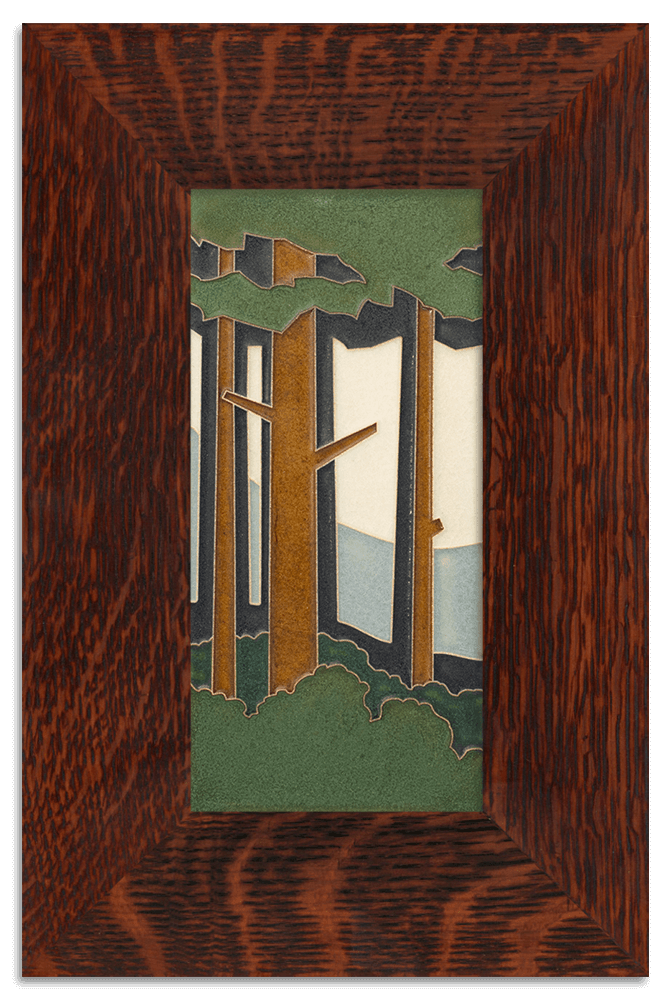 Pine Forest 4x8 Vertical Tile from Motawi Tileworks at Pinch in Northampton, MA