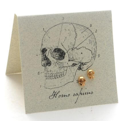 Skull Earrings 14k Gold Fill at PINCH