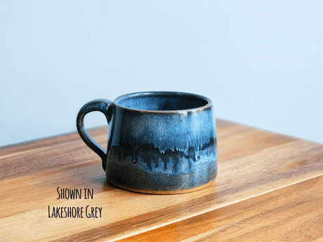Straight Mug in Lakeshore Grey from Dock 6 Pottery at Pinch in Northampton, MA