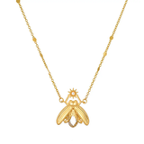 Sacred Light White Topaz Firefly Necklace in 16"
