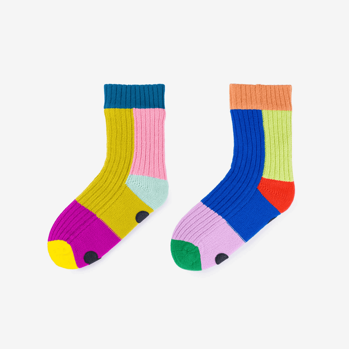 Mismatch House Socks S/M in Rainbow at PINCH