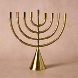 Jyoti Brass Horn Menorah from Ten Thousand Villages at Pinch in Northampton, MA