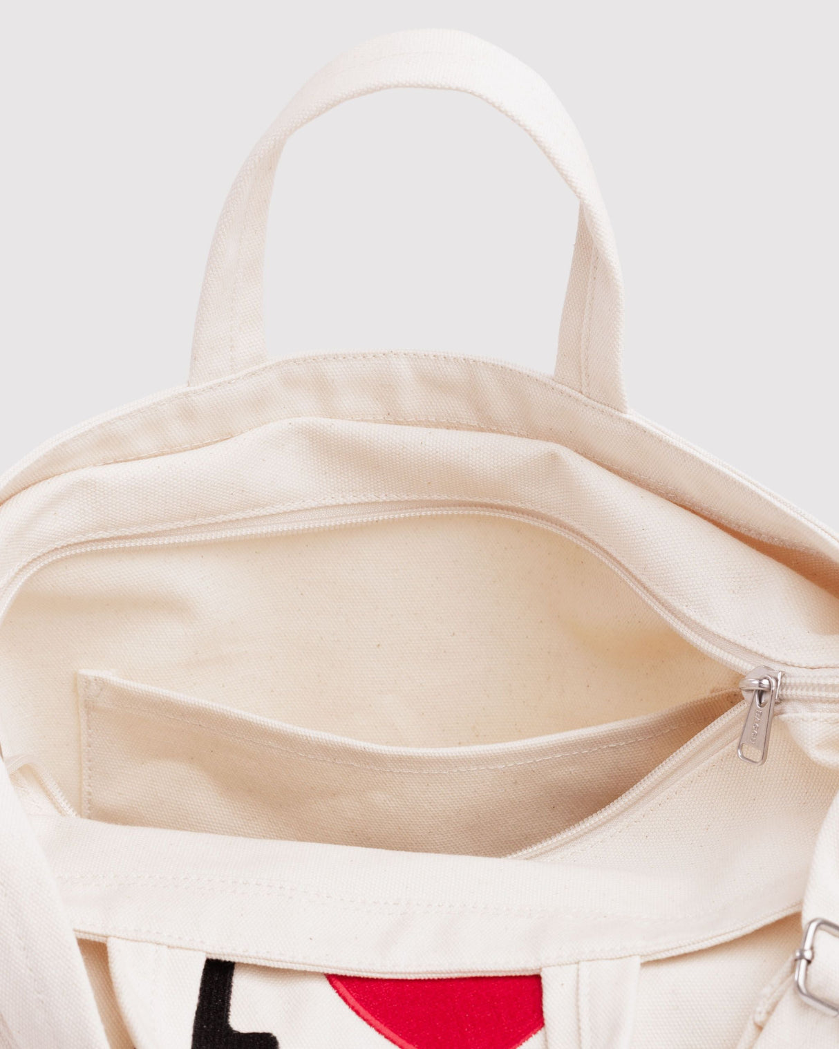 Horizontal Zip Duck Bag with I Love NY