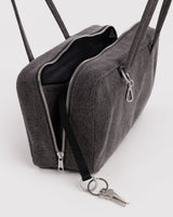 Washed Black Denim Bowler Bag