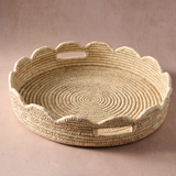 Seba Scalloped Palm Leaf Tray