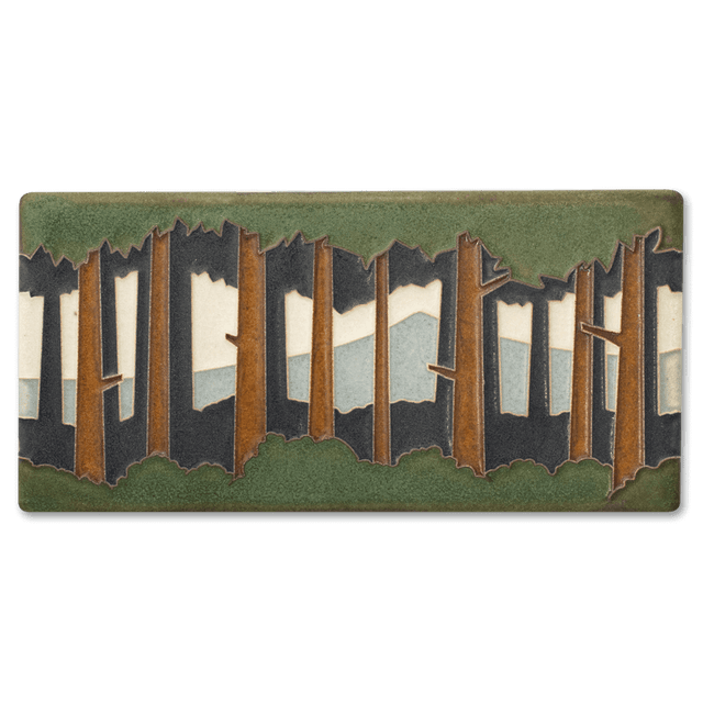 Pine Forest 4x8 Horizontal Tile from Motawi Tileworks at Pinch in Northampton, MA