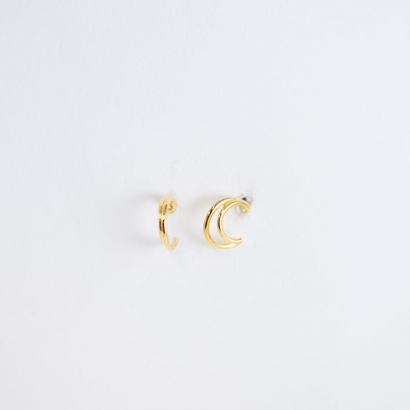 Tiny Wire Double Hoop Gold Vermeil