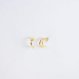 Tiny Wire Double Hoop Gold Vermeil