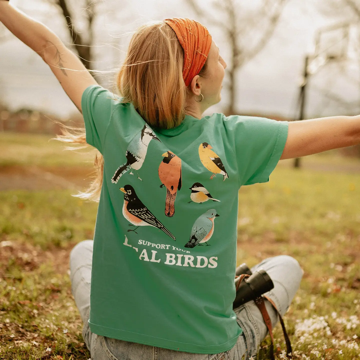 Backyard Birds of the East Green T-Shirt
