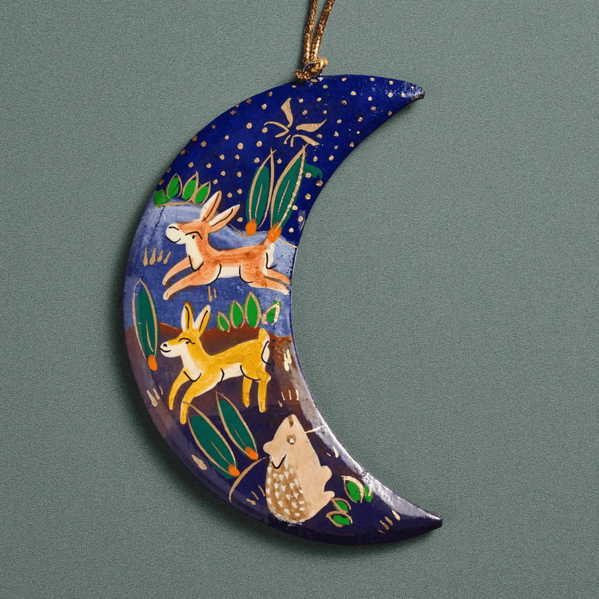 Painted Moon Paper Mache Ornament from Ten Thousand Villages at Pinch in Northampton, MA