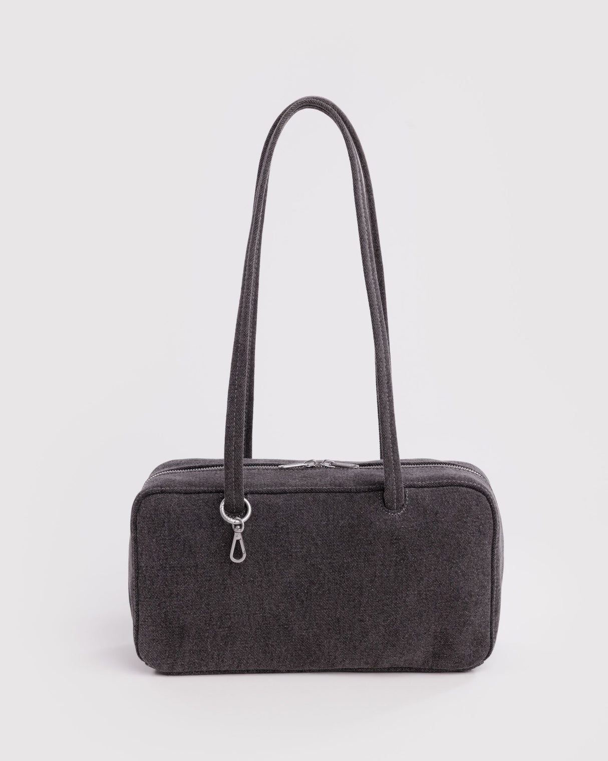 Washed Black Denim Bowler Bag