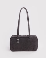 Washed Black Denim Bowler Bag