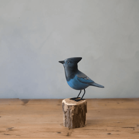 Stellar Jay Wooden Bird Figure from Aviologie at Pinch in Northampton, MA