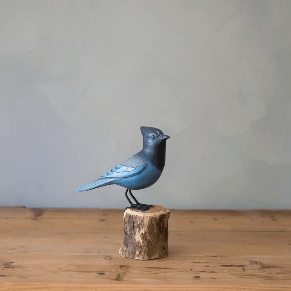 Stellar Jay Wooden Bird Figure from Aviologie at Pinch in Northampton, MA
