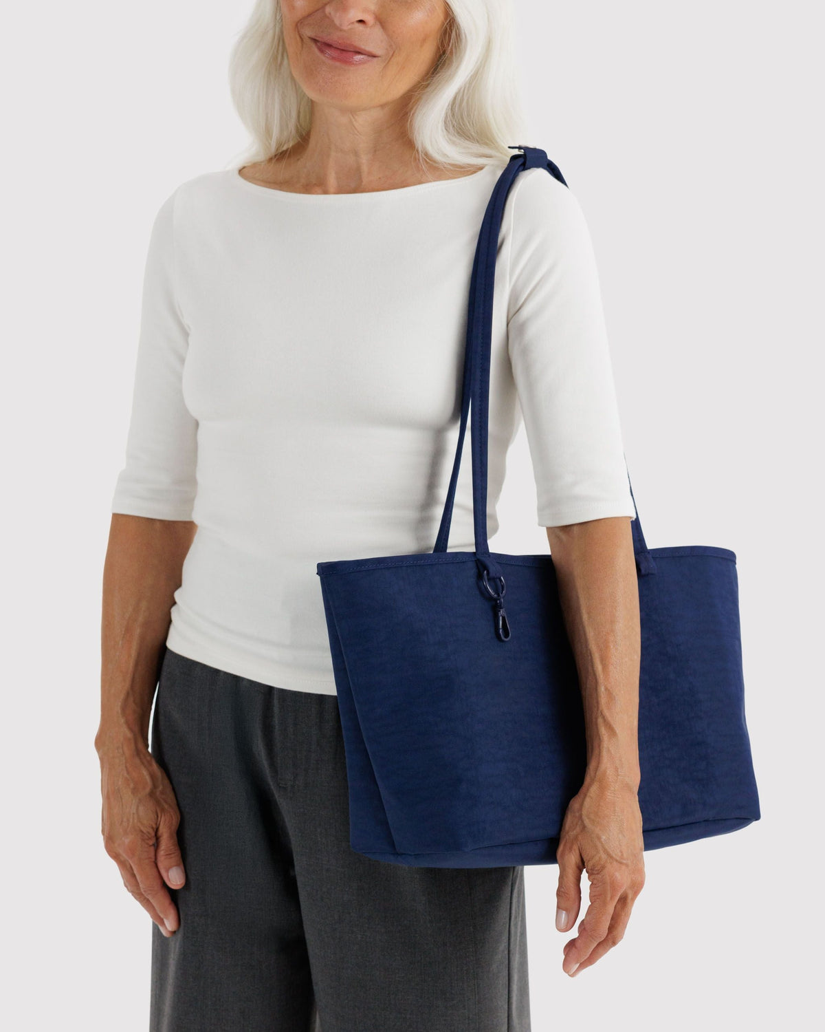 Medium Reversible Tote in Navy Mix