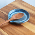 Spoon Rest in Lakeshore Grey Glaze from Dock 6 Pottery at Pinch in Northampton, MA