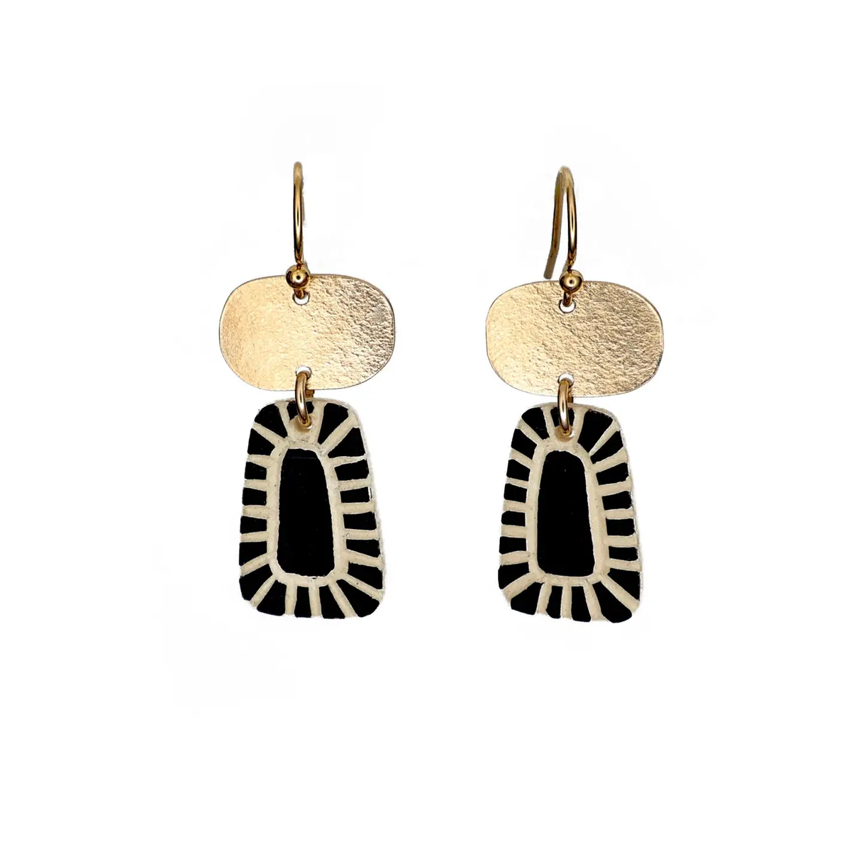 Mio Earrings in Ceramic and Gold