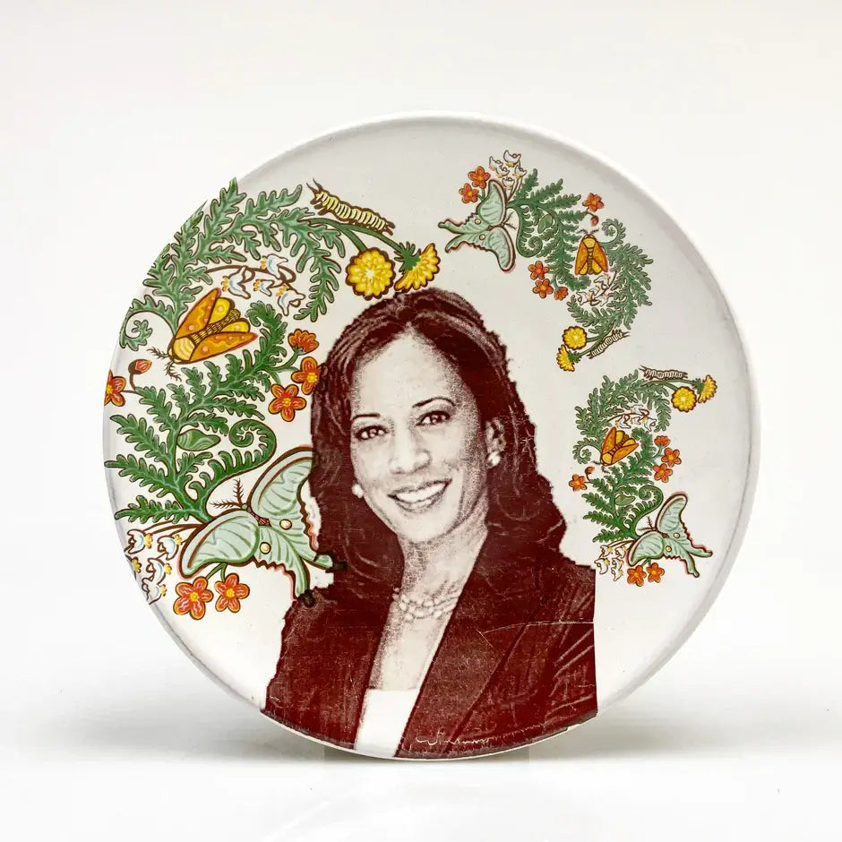Kamala Harris Floral Dinner Plate at PINCH
