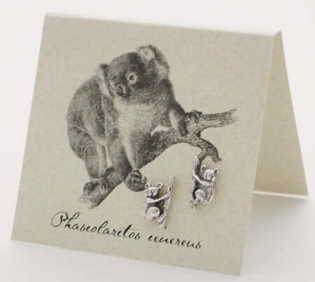 Koala Earrings in Sterling Silver at PINCH