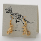 T-Rex Earrings in 14k Gold Plate
