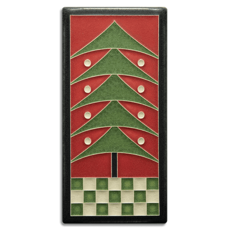 Tile 4x8 Dard Hunter Tree in Red from Motawi Tileworks at Pinch in Northampton, MA