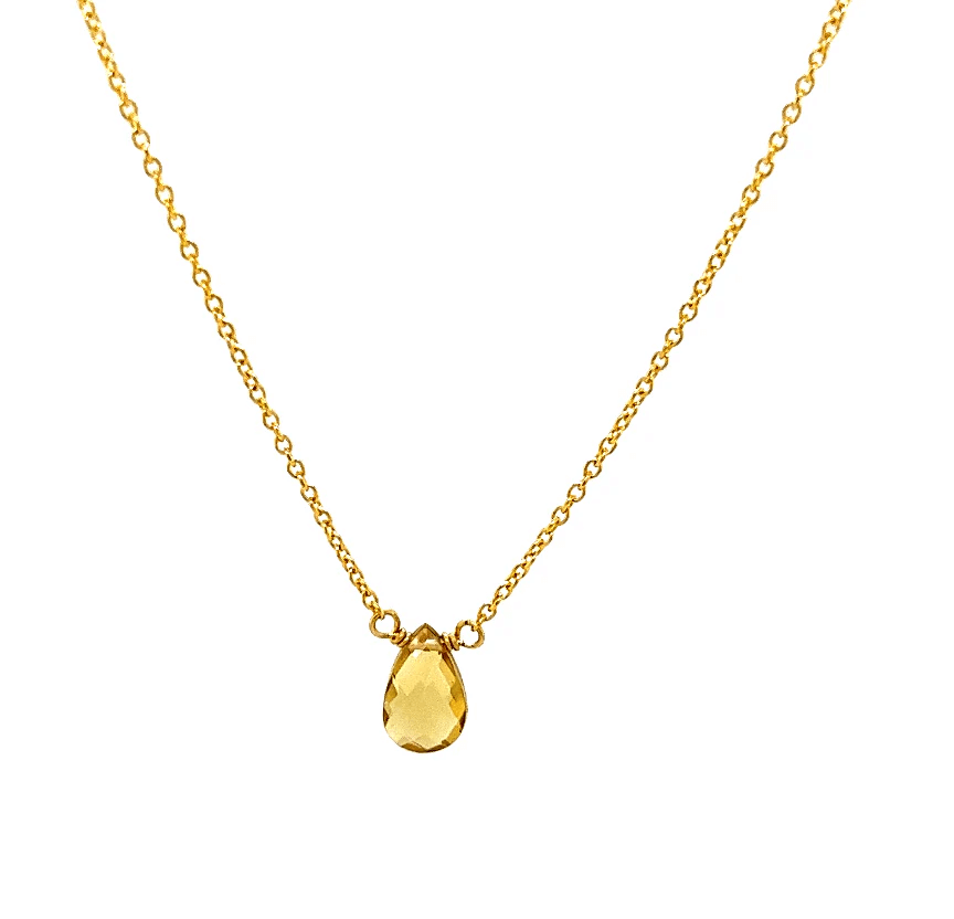 Gold Fill Citrine Necklace from bara boheme at Pinch in Northampton, MA