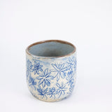 Rock Glass with Blue Flowers