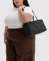 Medium Nylon Bowler Bag in Charcoal Ditsy Floral