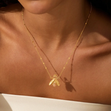 Sacred Light White Topaz Firefly Necklace in 16"