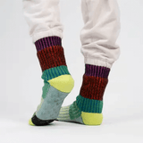 Mosaic House Socks in Lime Cobalt Size L/XL at PINCH