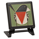 Rose-Breasted Grosbeak 4x4 Tile in Green from Motawi Tileworks at Pinch in Northampton, MA