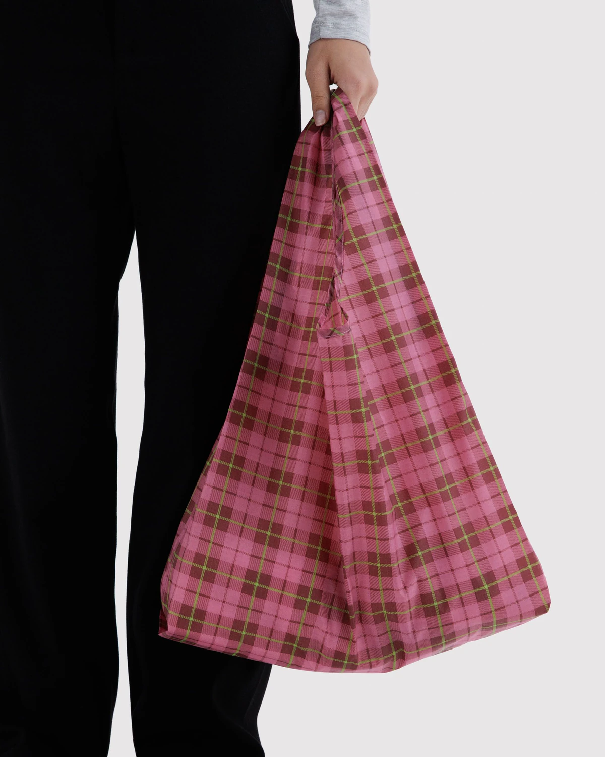 Azalea Pink Tartan Standard Baggu