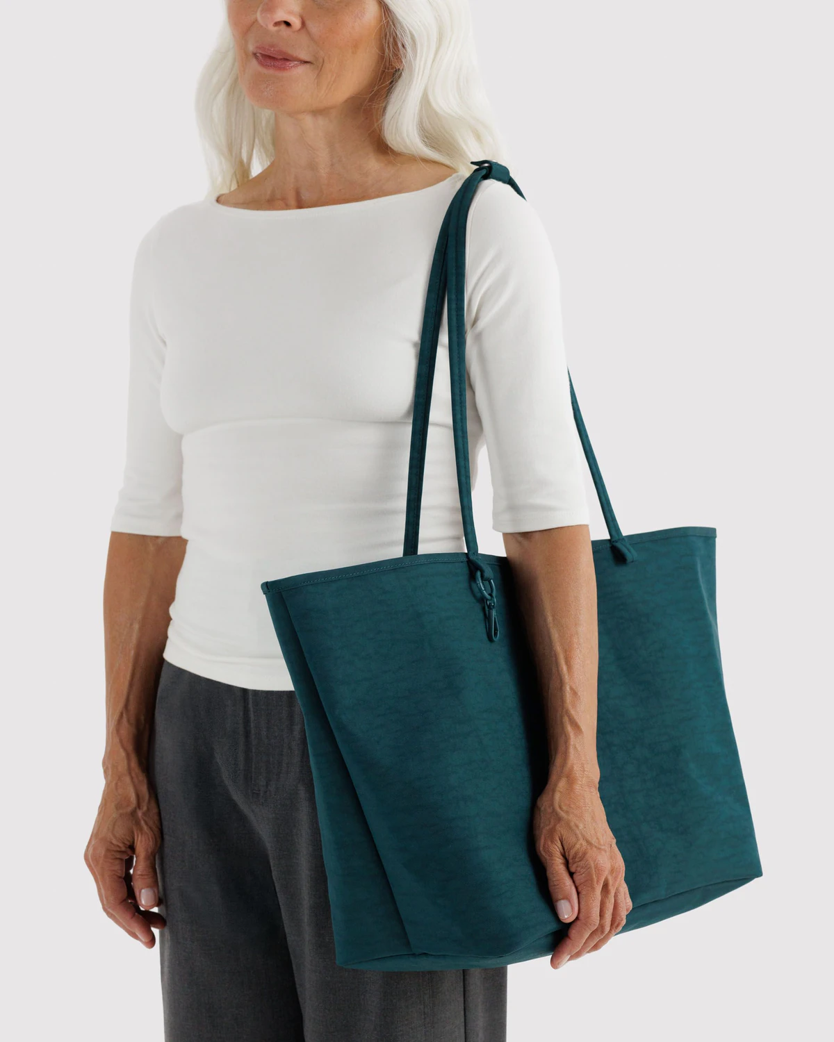 Large Nylon Reversible Tote in Deep Sea Mix