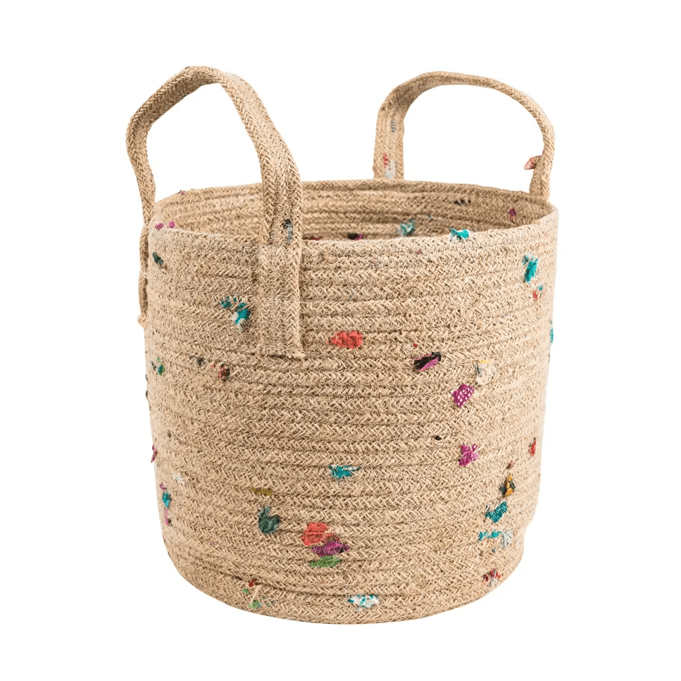 Bright Bits Jute Basket 10" from Ten Thousand Villages at Pinch in Northampton, MA