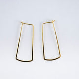 Earrings Rectangle Hoops 14kgv