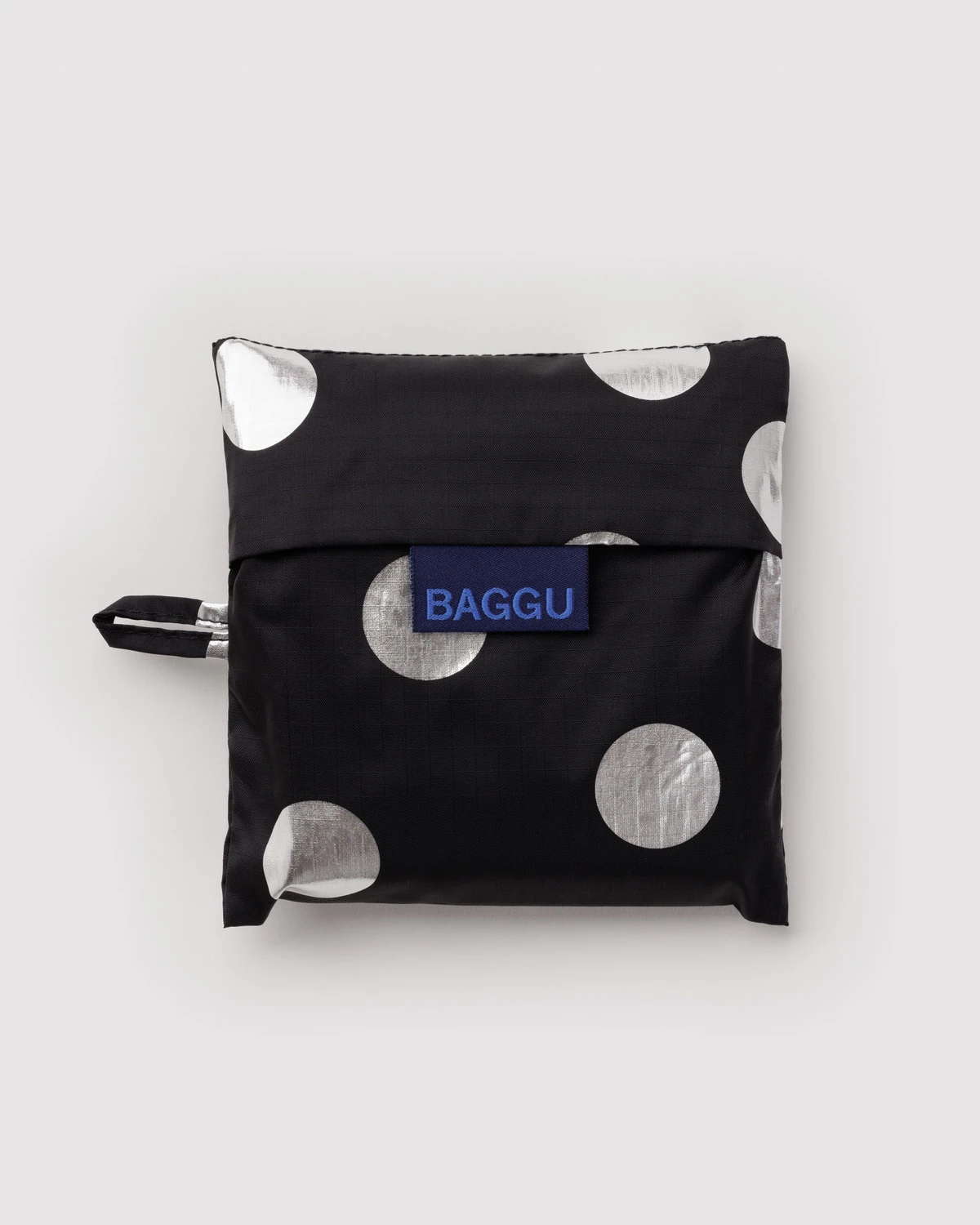 Silver Metallic Polka Dot Standard Baggu