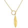 Spiritual Messenger Feather Lariat Necklace from Satya at Pinch in Northampton, MA