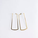 Earrings Rectangle Hoops 14kgv