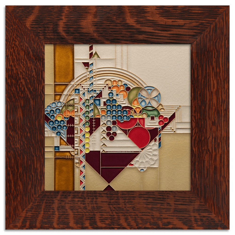 Tile 8x8 May Basket Cream from Motawi Tileworks at Pinch in Northampton, MA