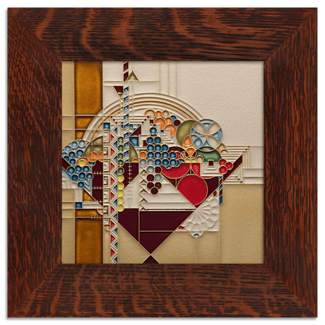 Tile 8x8 May Basket Cream from Motawi Tileworks at Pinch in Northampton, MA