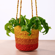 Buna Jute Plant Hanger in Red from Ten Thousand Villages at Pinch in Northampton, MA