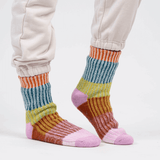 Mosaic House Socks L/XL in Rust Lilac