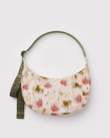Medium Nylon Crescent Bag in Abstract Floral
