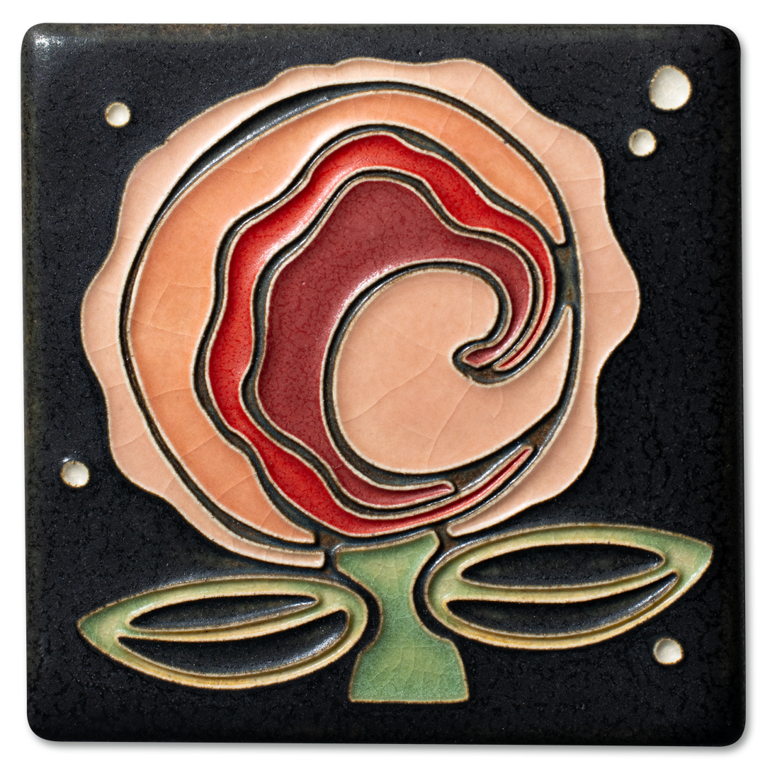 Cosmic Bloom 4x4 Tile in Pink