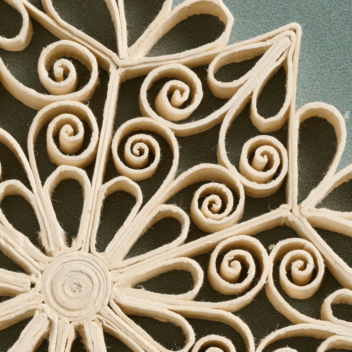 Quilled Cream Snowflake Ornament from Ten Thousand Villages at Pinch in Northampton, MA
