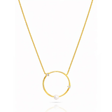 Circle Necklace - Gold Vermeil and Pearl